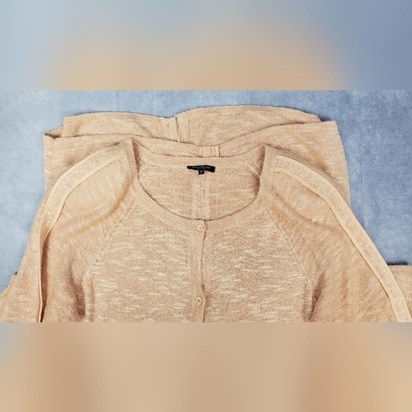 Lafayette 148 New York Women pale orange Front button down Linen Cardigan XXL - Picture 6 of 10